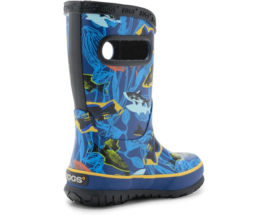 Детские резиновые сапоги Bogs Kids Rainboot Fish (Little Kid/Big Kid), Navy Multi — фото 3