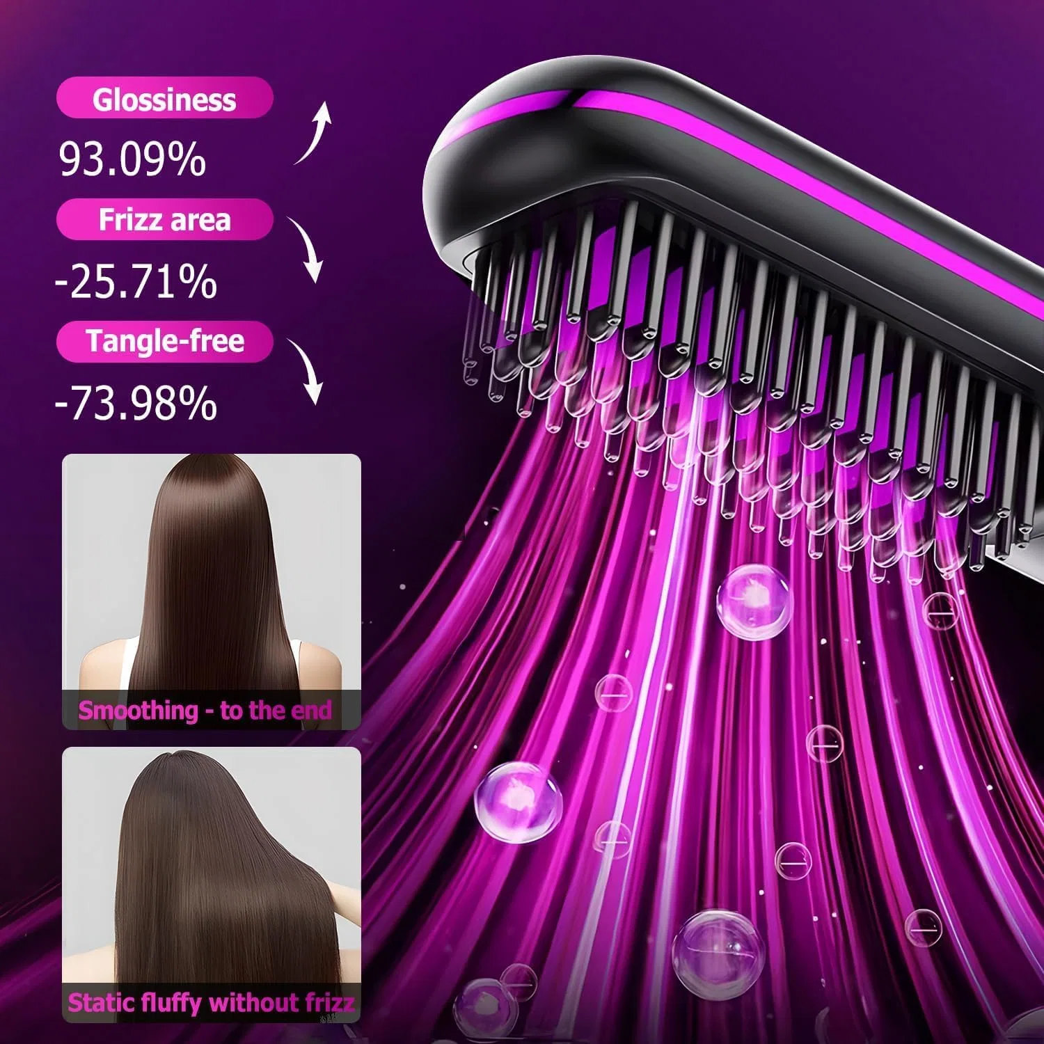 Беспроводная щетка-выпрямитель «Go Brush Pro» Gahwa — фото 3