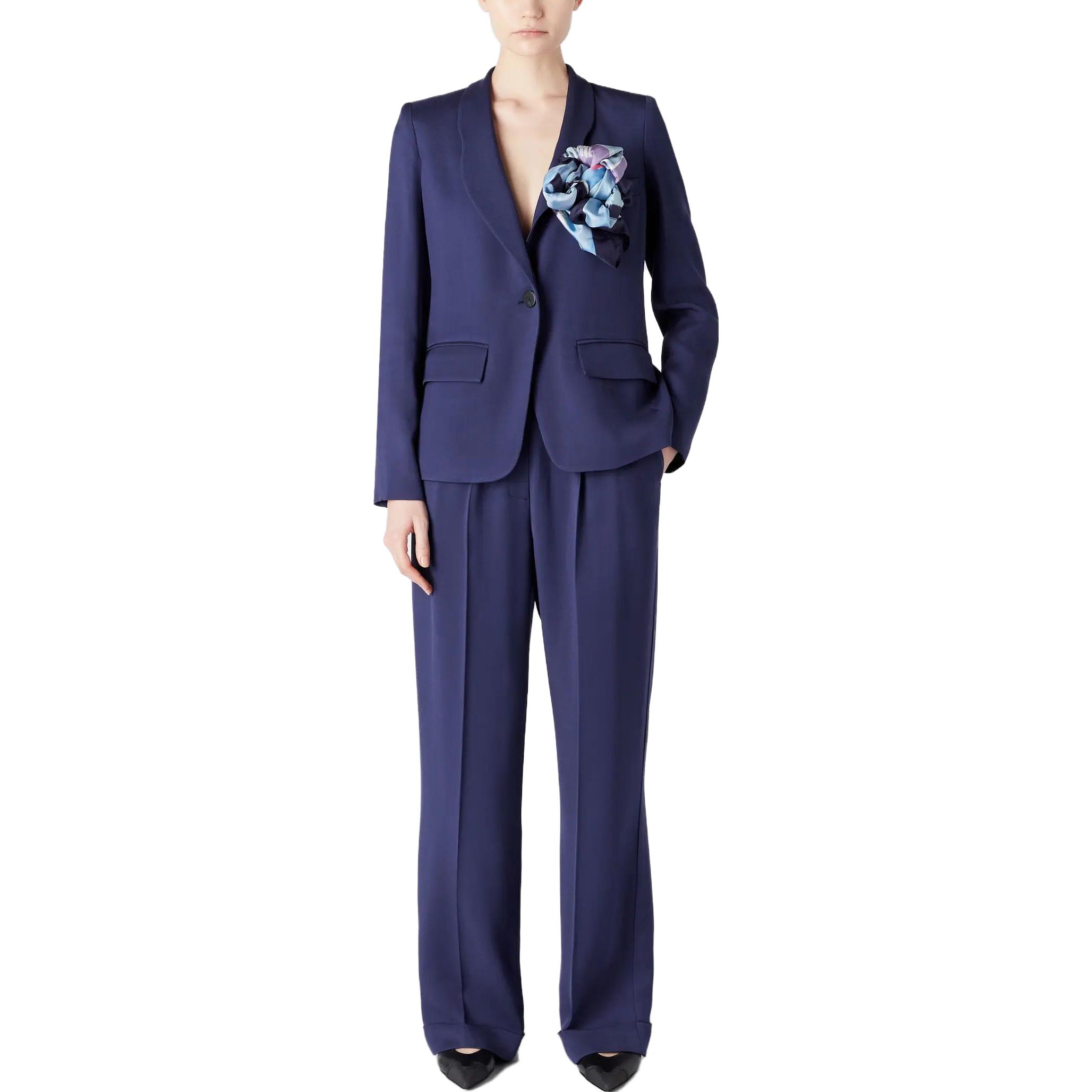 EMPORIO ARMANI Деловые костюмы для женщин blue purple — фото 4
