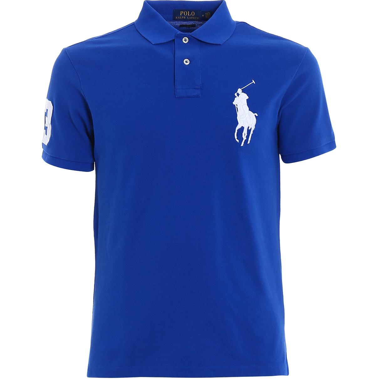 

Поло с вышитой лошадкой Polo Pony Polo Ralph Lauren, синий