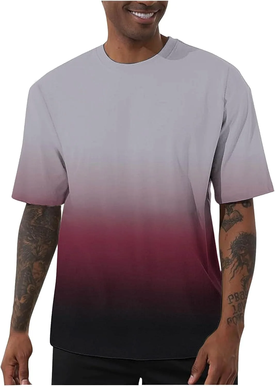 

Мужская летняя футболка Casual Mixed Color с коротким рукавом и свободным кроем