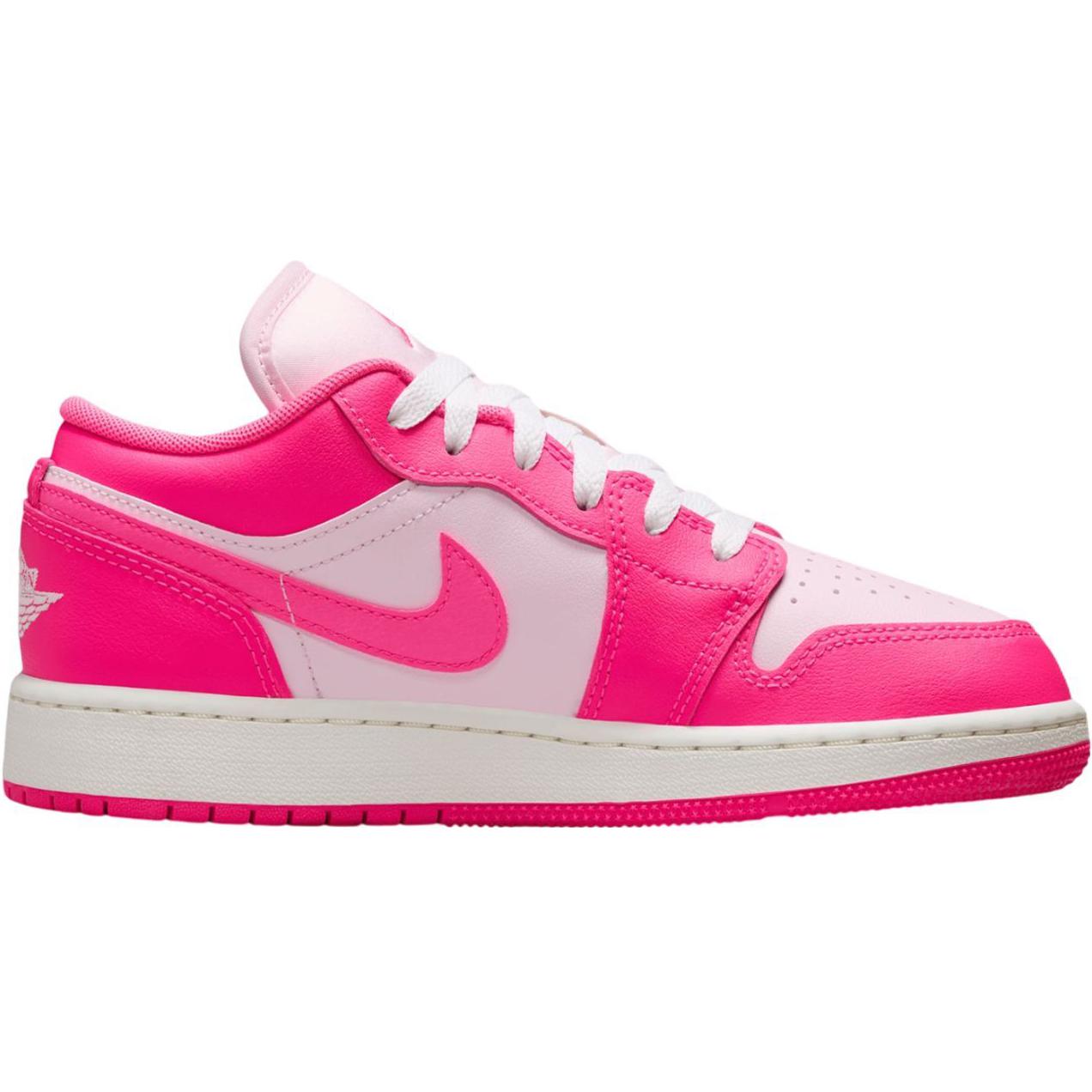 Jordan Air 1 нескользящие износостойкие низкие детские скейтбординг кроссовки pink — фото 3