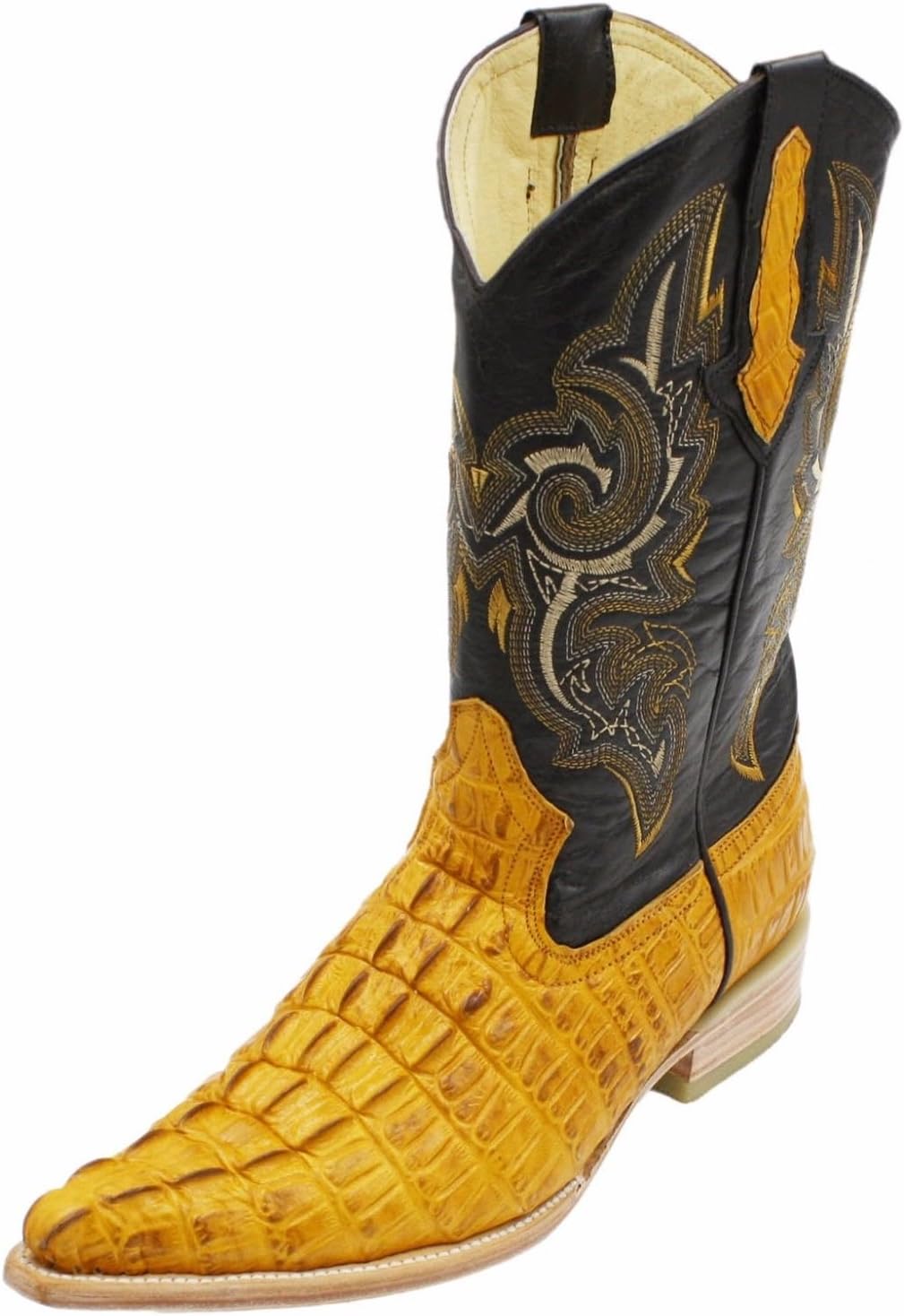 

Роскошные кожаные ковбойские сапоги Dona Michi с крокодиловой спинкой, двойным носком и ручной работой, Mango
