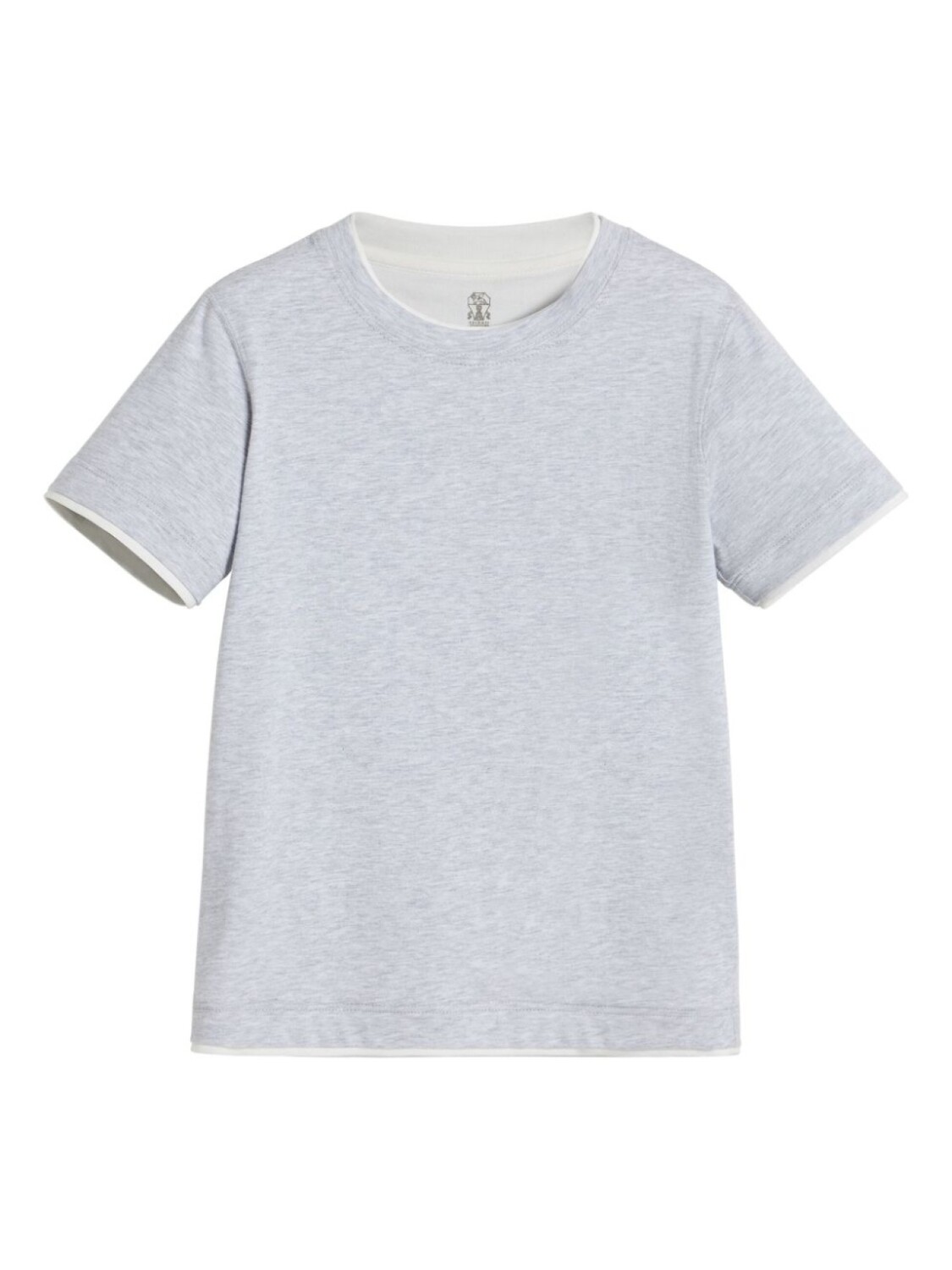 

Brunello Cucinelli Kids футболка с многослойным эффектом, серый