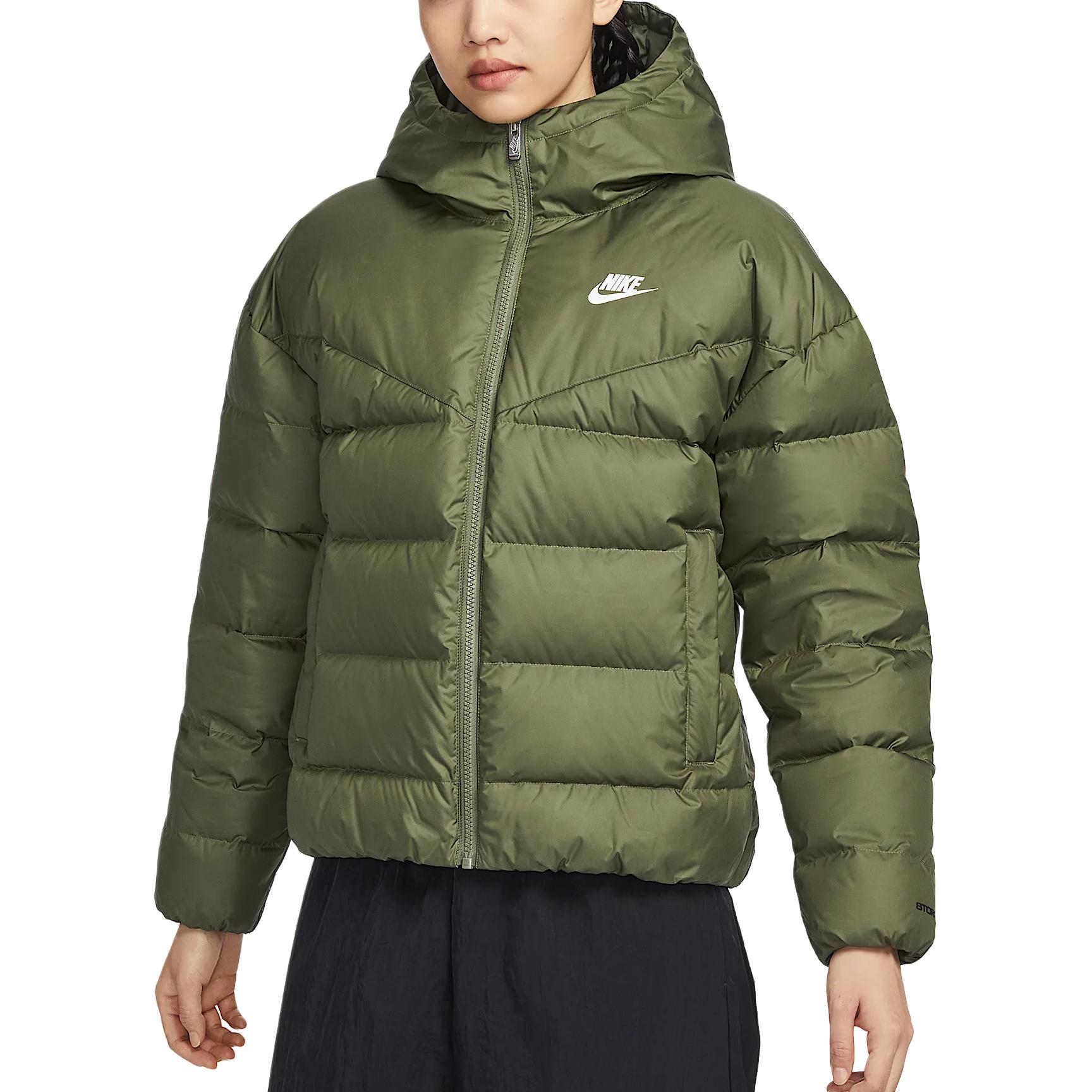 

Nike Женский пуховик и пальто оливковый темно-зеленый, Olive Dark Green