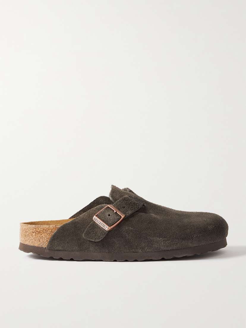 Бостонские замшевые сабо Birkenstock, коричневый