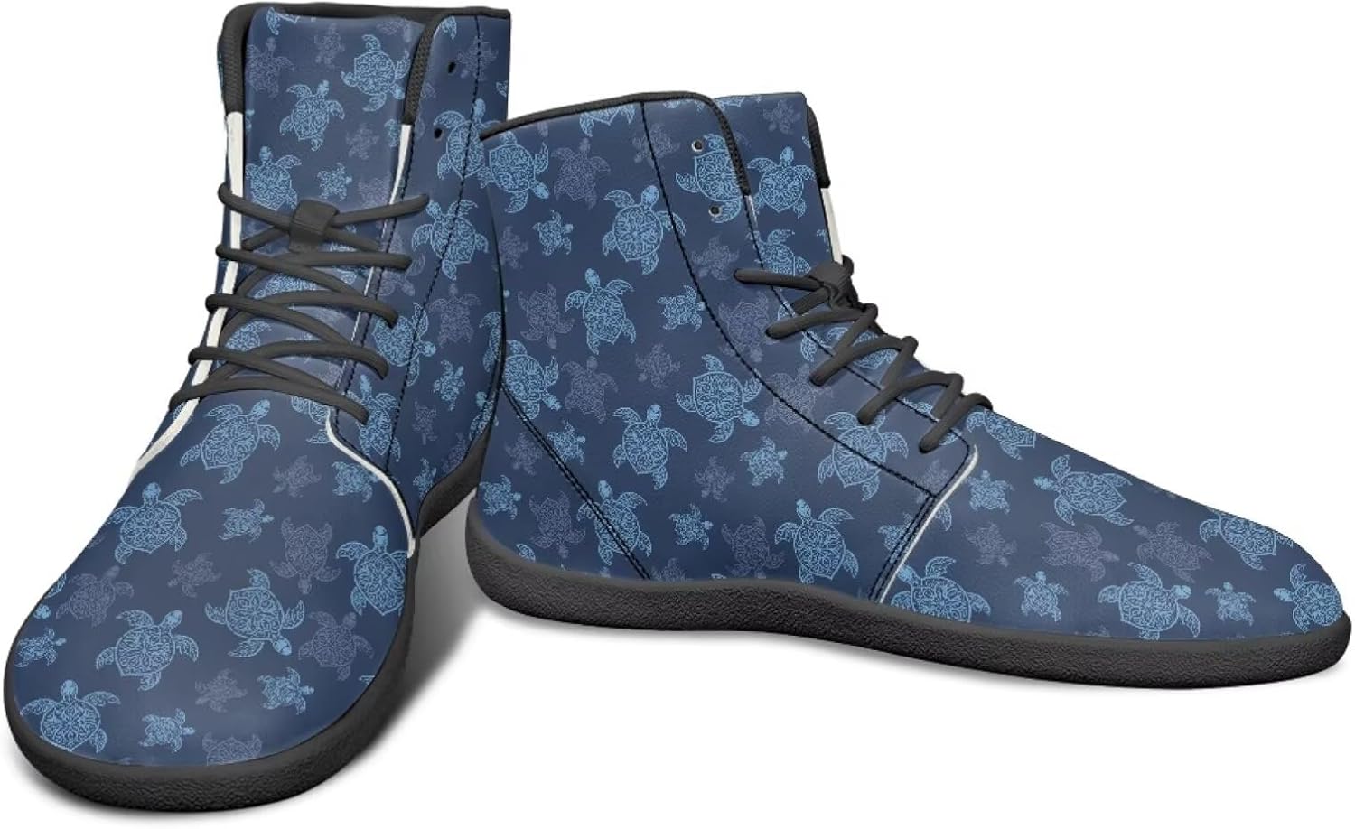 

Высокие кроссовки с морским животным принтом и обувь для босоного ходьбы, заземляющие кроссовки для мужчин, обувь для кросс-тренинга и путешествий Watdotory, Sea Turtle Pattern