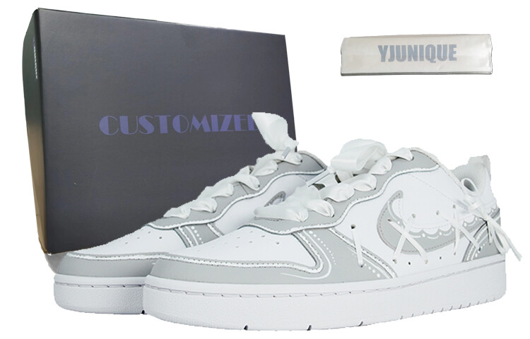 

Кроссовки Nike Court Borough Skateboarding Shoes Women's Low-top White/gray, светло-серый