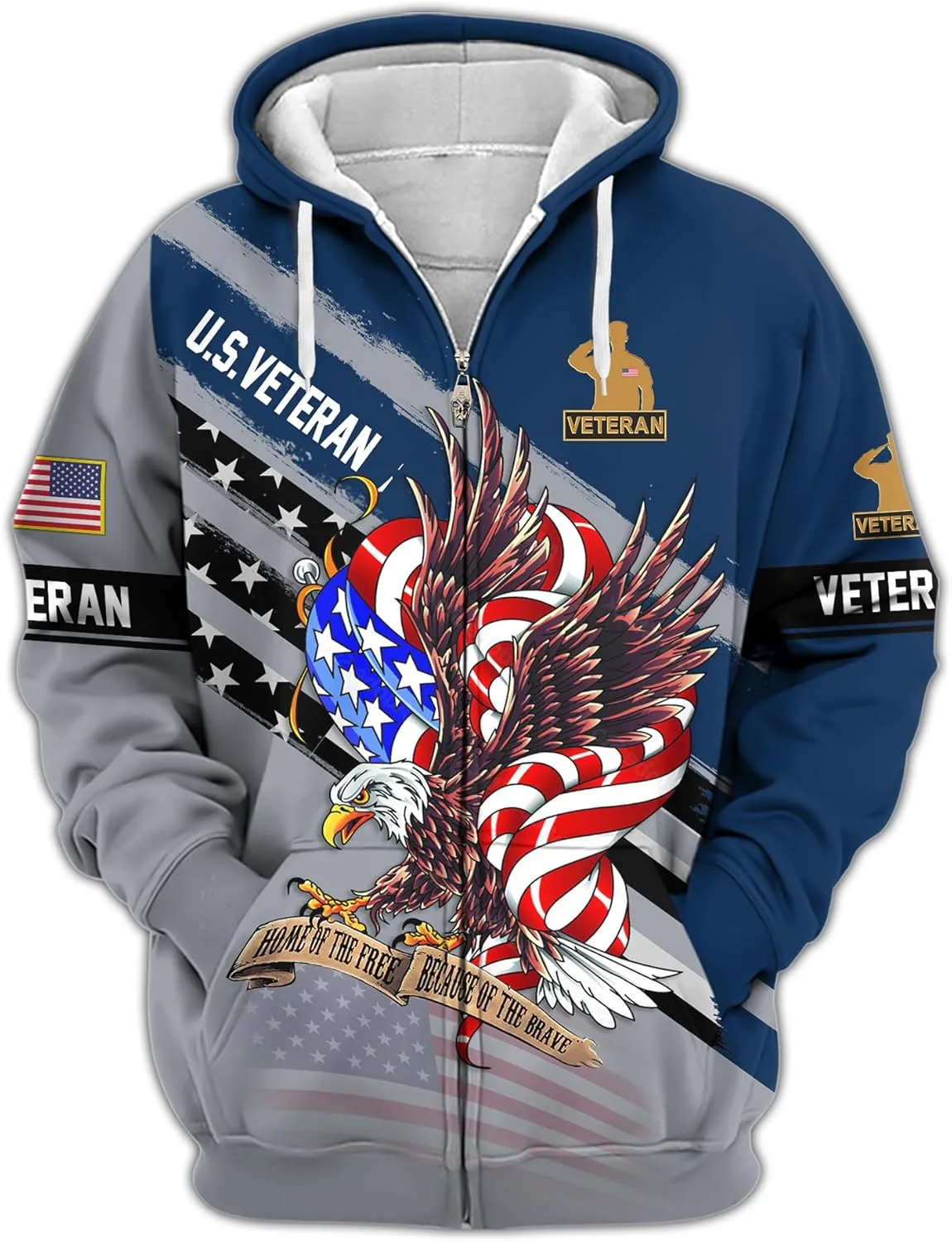 

Толстовка с капюшоном Because Of The Brave для мужчин Vetadn