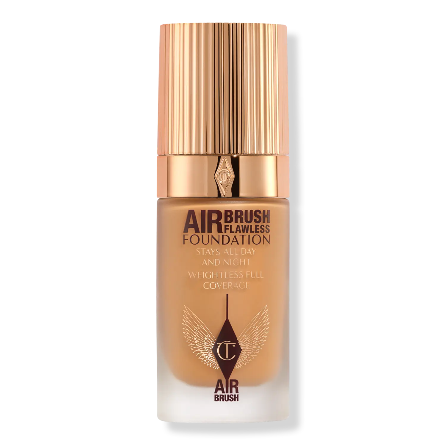 

Безупречная тональная основа, нанесенная аэрографом Charlotte Tilbury, 9 Warm (tan with warm undertones)