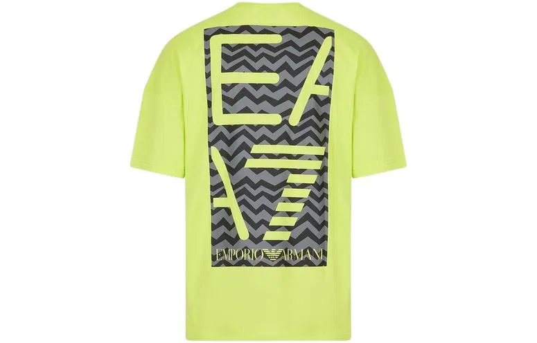 Футболка мужская Neon Green, с круглым вырезом, прямой крой EMPORIO ARMANI