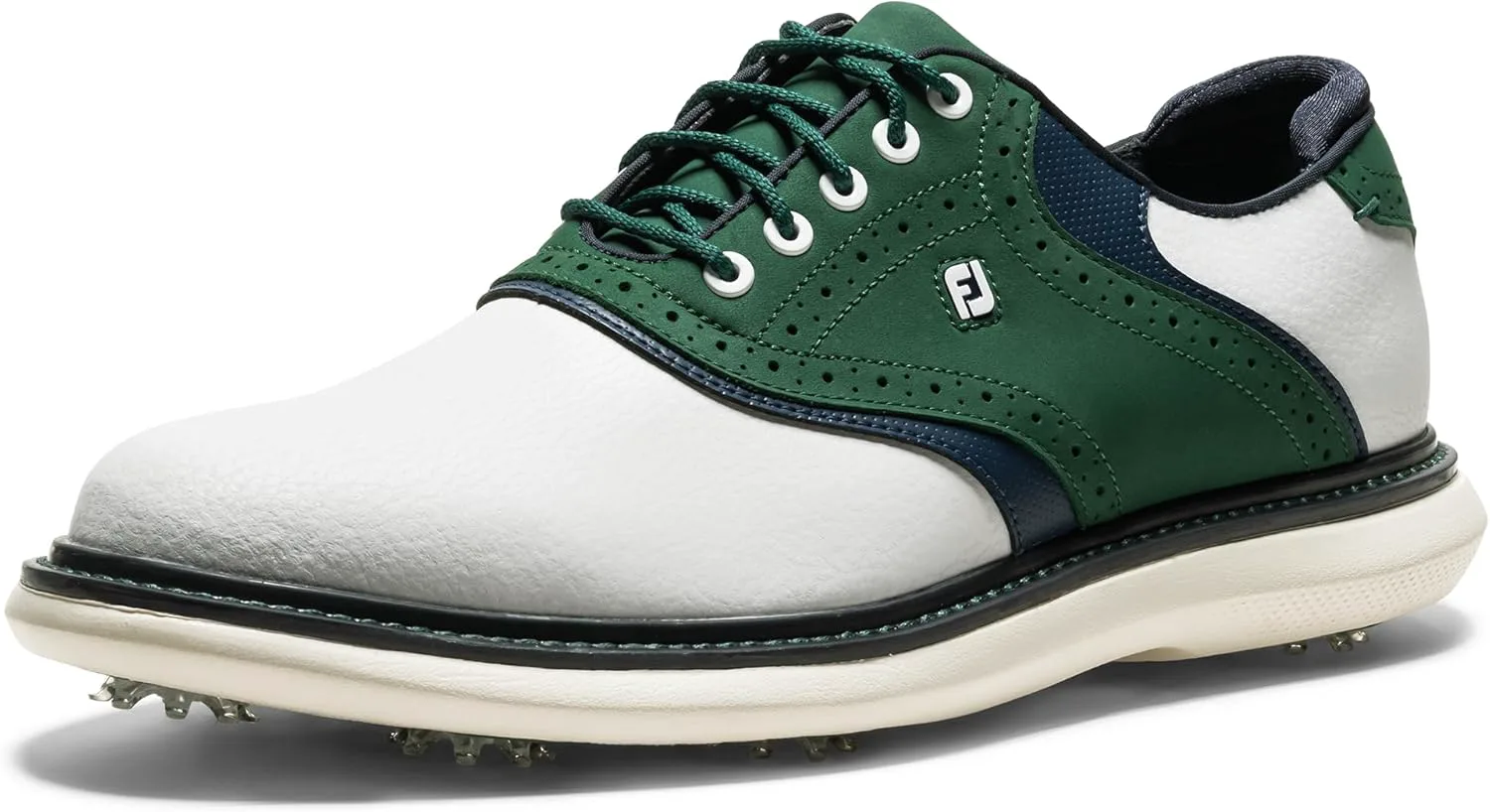 Мужские гольф-туфли FootJoy Traditions, белый/зеленый