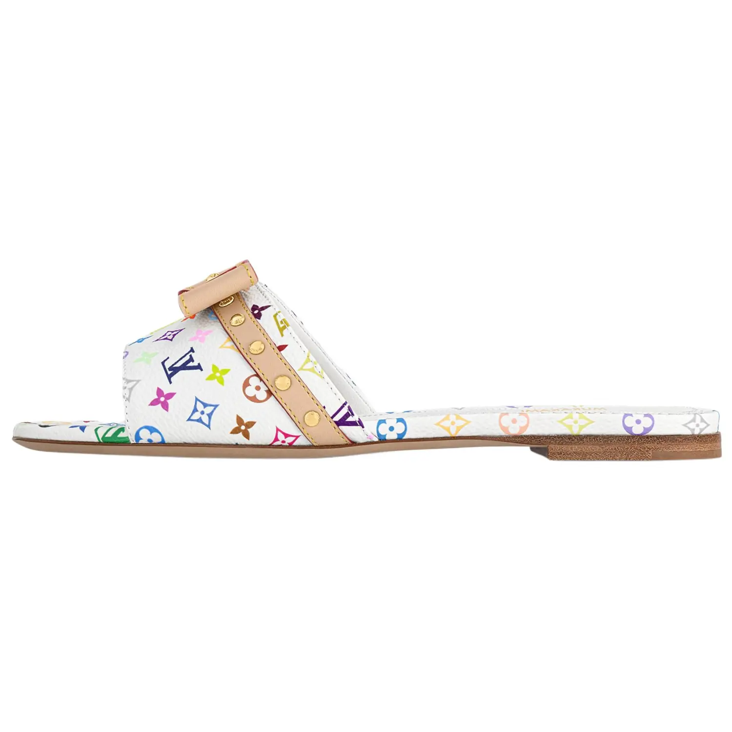LOUIS VUITTON Тапочки-слайды Takashi Murakami x 6AM женские белые
