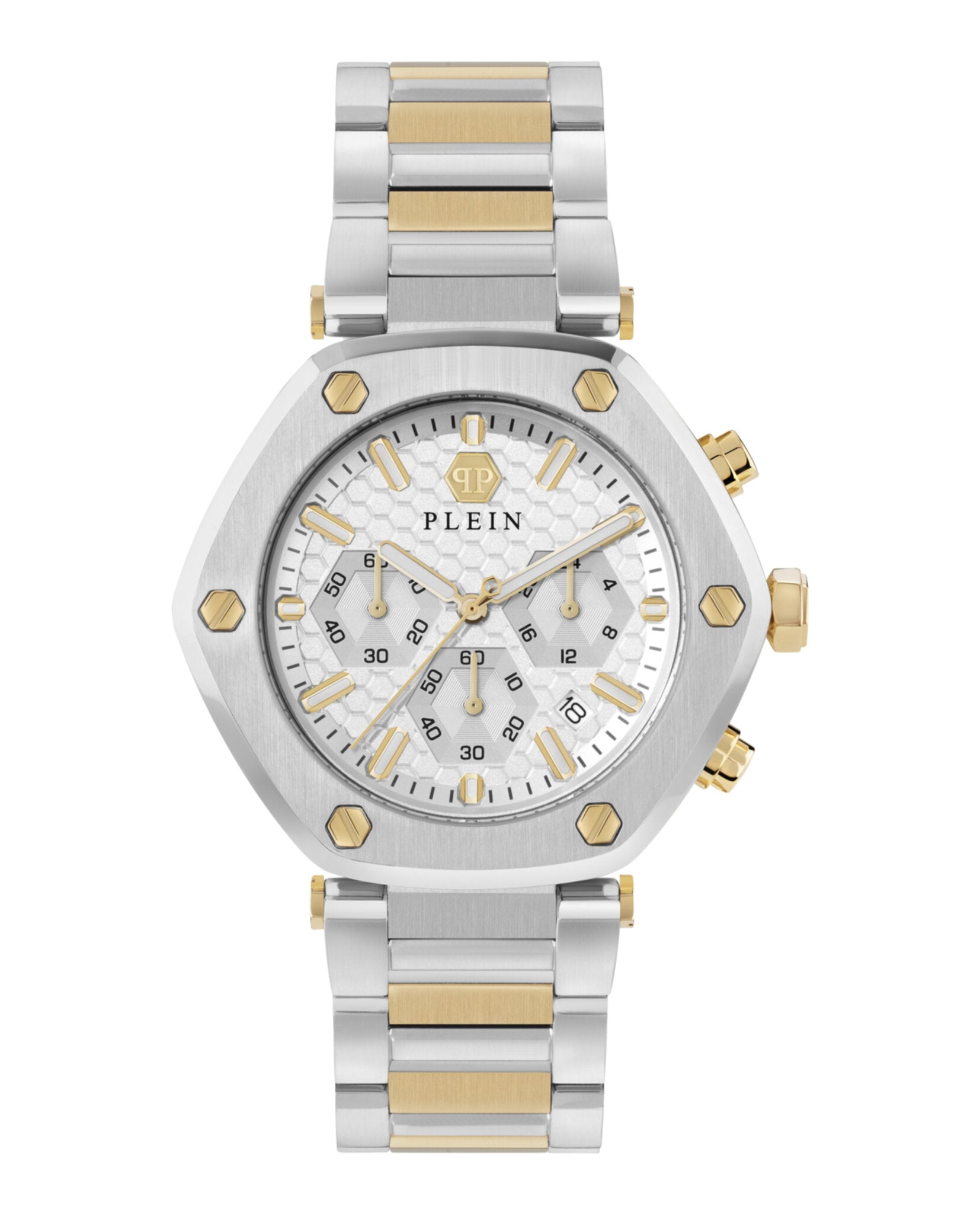 

Часы Hexagon Chrono PHILIPP PLEIN, цвет two tone/two tone/silver