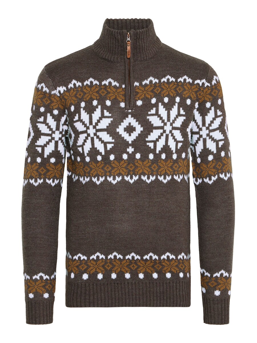 

Свитер !Solid Norwin, цвет Brown/Light brown