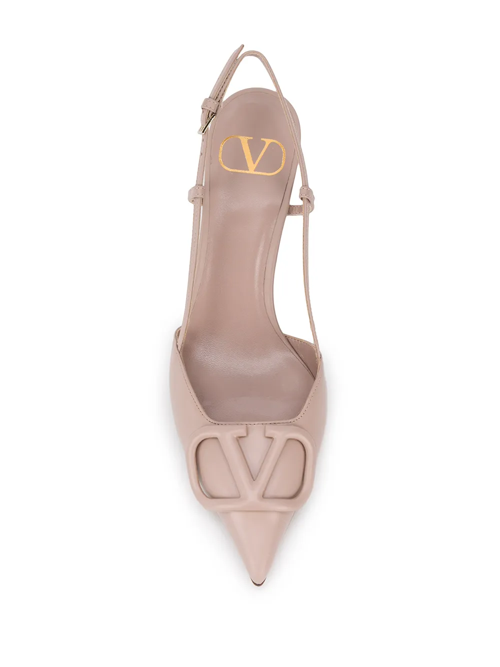 Туфли с ремешком на пятке и логотипом VLogo Signature VALENTINO GARAVANI, розовый — фото 4
