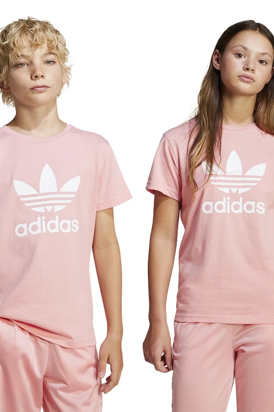 

Детская хлопковая футболка Adidas Originals, оранжевый