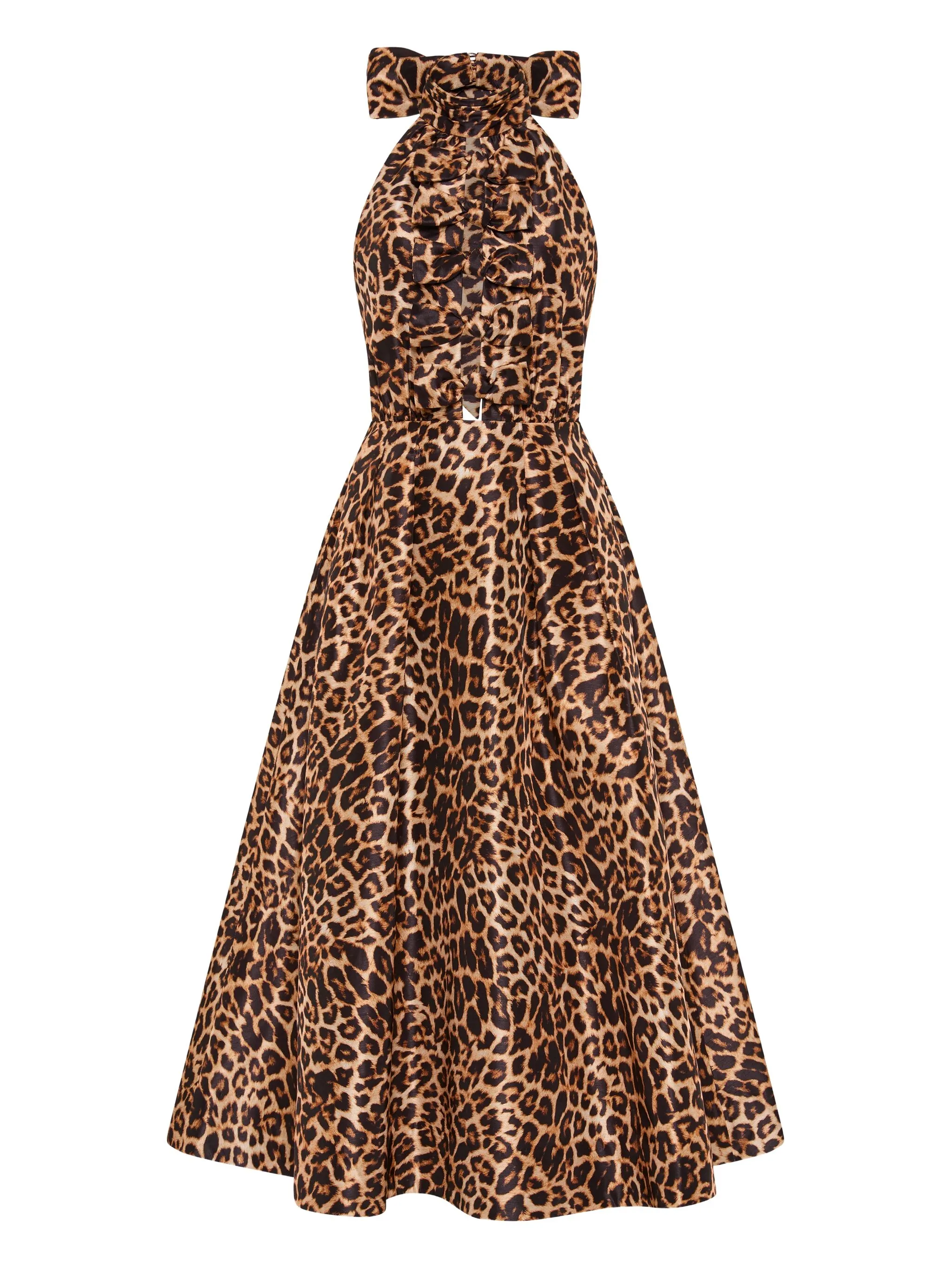 

Платье миди Clarice с оборками и поясом Rebecca Vallance, коричневый