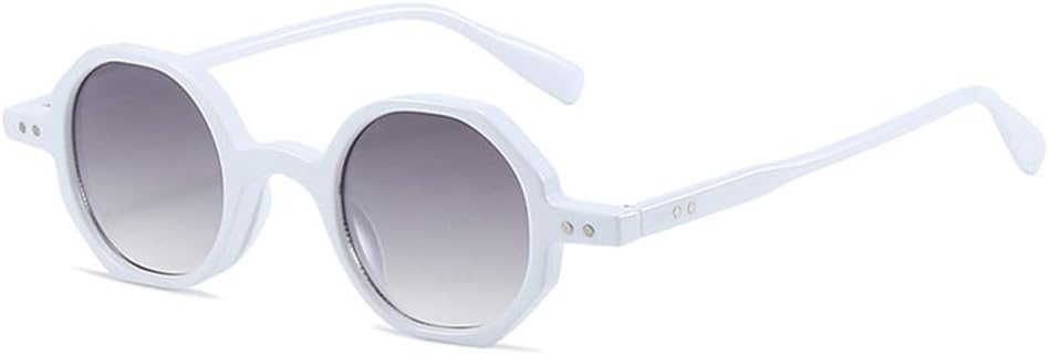 

Постепенные изменения. Панк-солнцезащитные круглые очки UV400 с заклепками для женщин и мужчин, для занятий спортом на открытом воздухе и путешествий UYPTK, C10white-gray