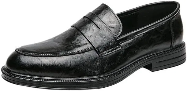 Лоферы мужские кожаные Slip-on Loafer Luxury Leather, черный UOPYNE
