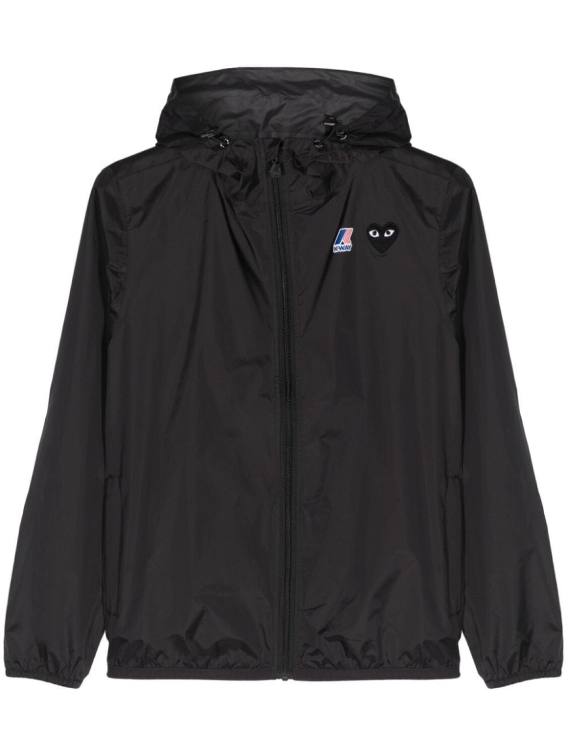 

Comme Des Garçons Play куртка на молнии с капюшоном из коллаборации с K-Way, черный