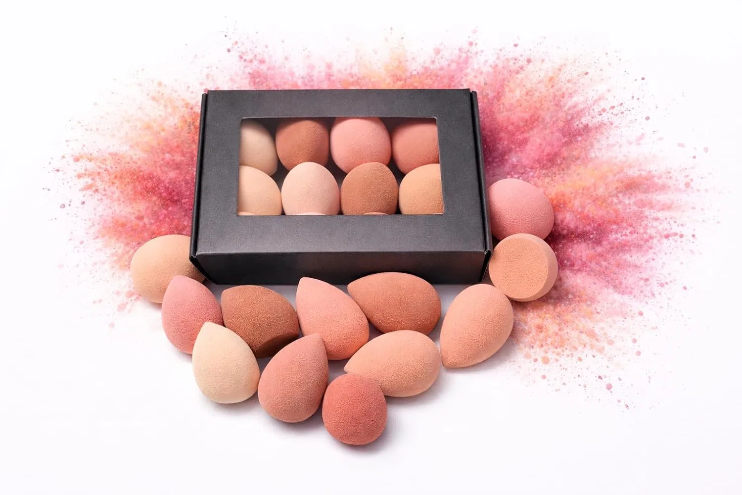 Набор спонжей для макияжа «Rose Glow» (12 шт.) Generisch, Set Of 12 Rose Glow