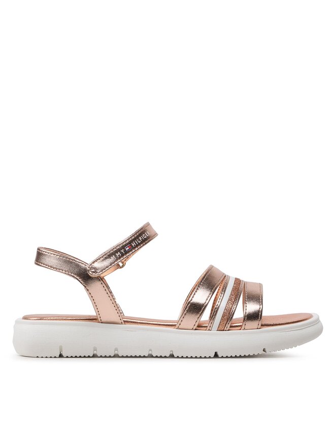 

Сандалии Tommy Hilfiger Stripes Velcro Sandal T4A2-32771-1372 S Goldfarben, розовый/золотой