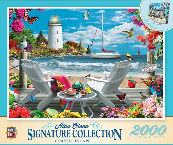 

Коллекция шедевров — пазл на побережье из 2000 деталей Masterpieces Puzzles, multicolor