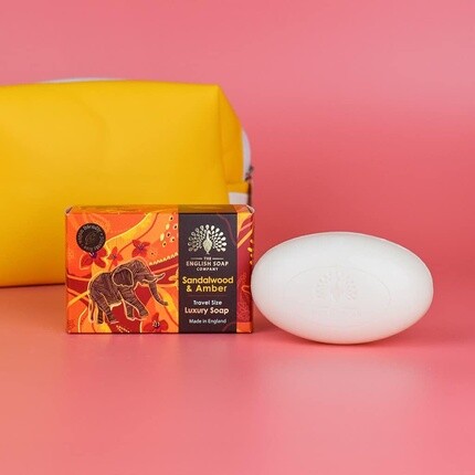 The English Soap Company Роскошное мыло с сандаловым деревом и янтарем дорожного размера, 100 г — фото 2