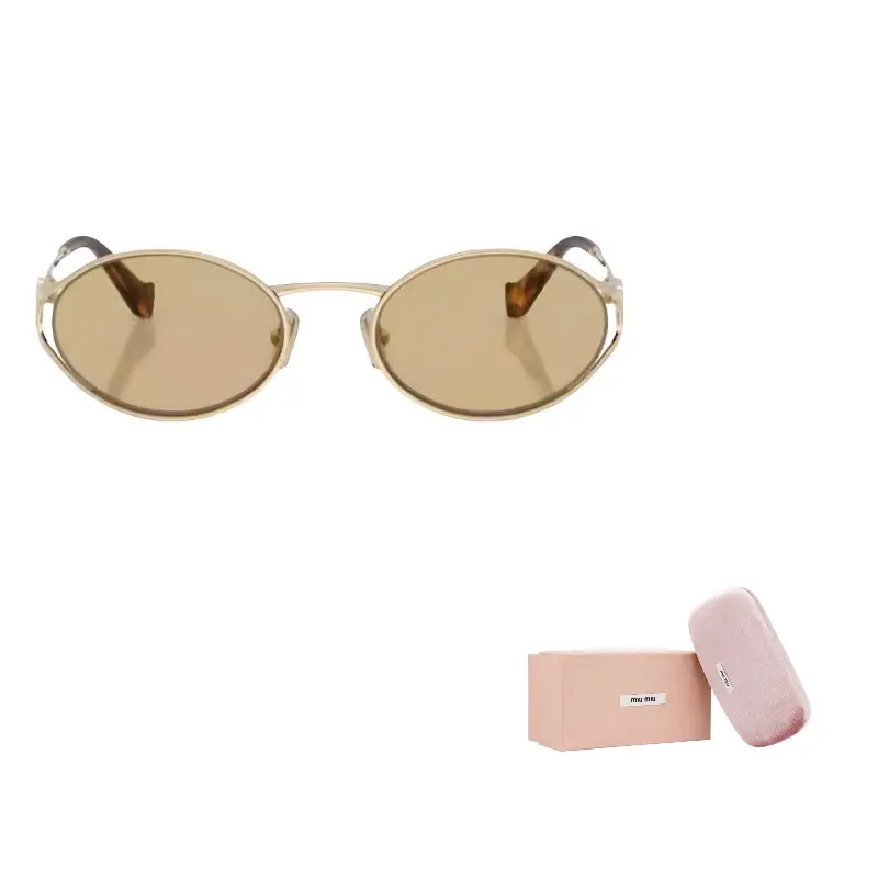 

MIU MIU Солнцезащитные очки овальной формы Eyewear Oval Frame, Gold