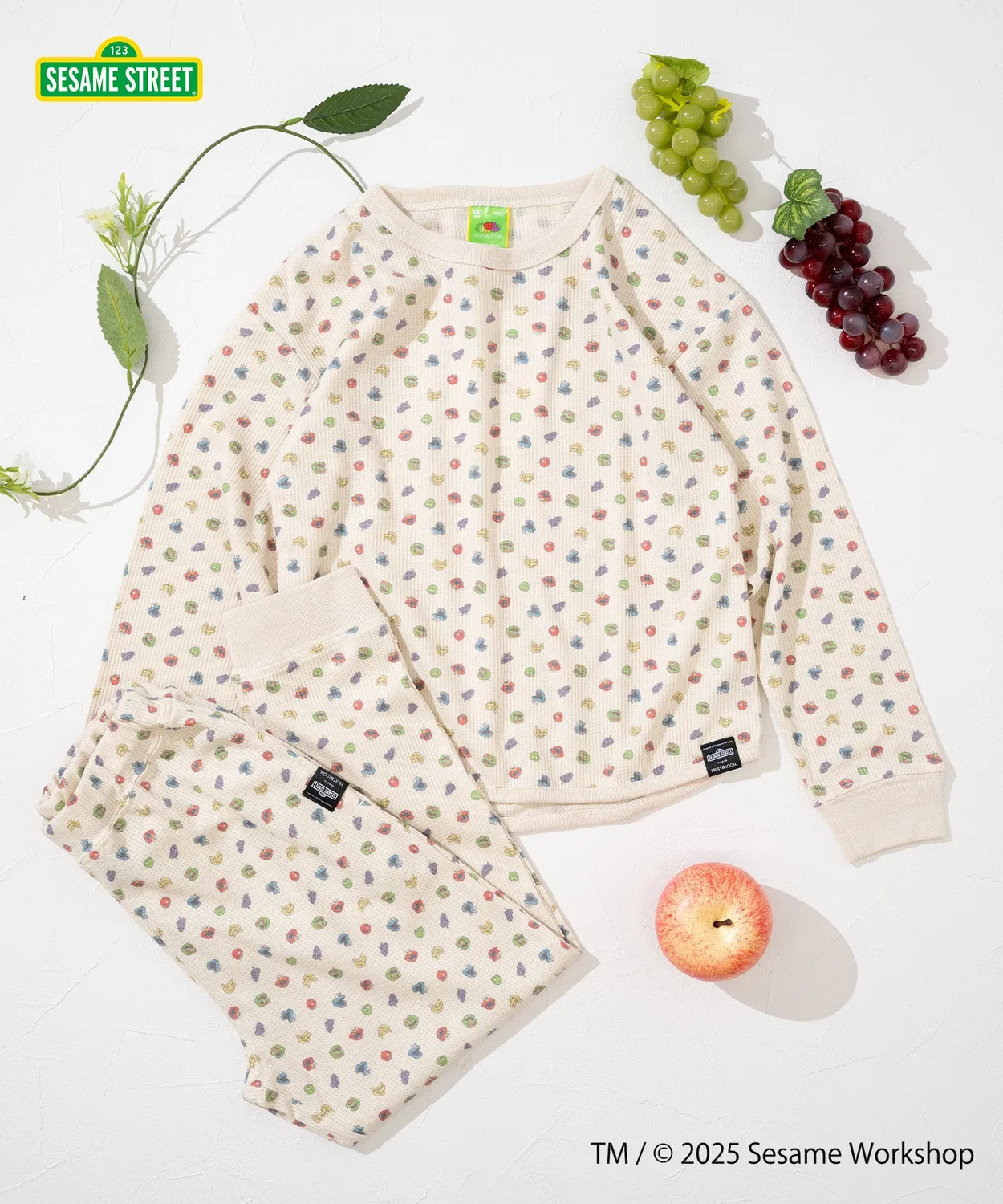Детский костюм вафельный Fruit of the Loom 2 предмета длинный рукав айвори