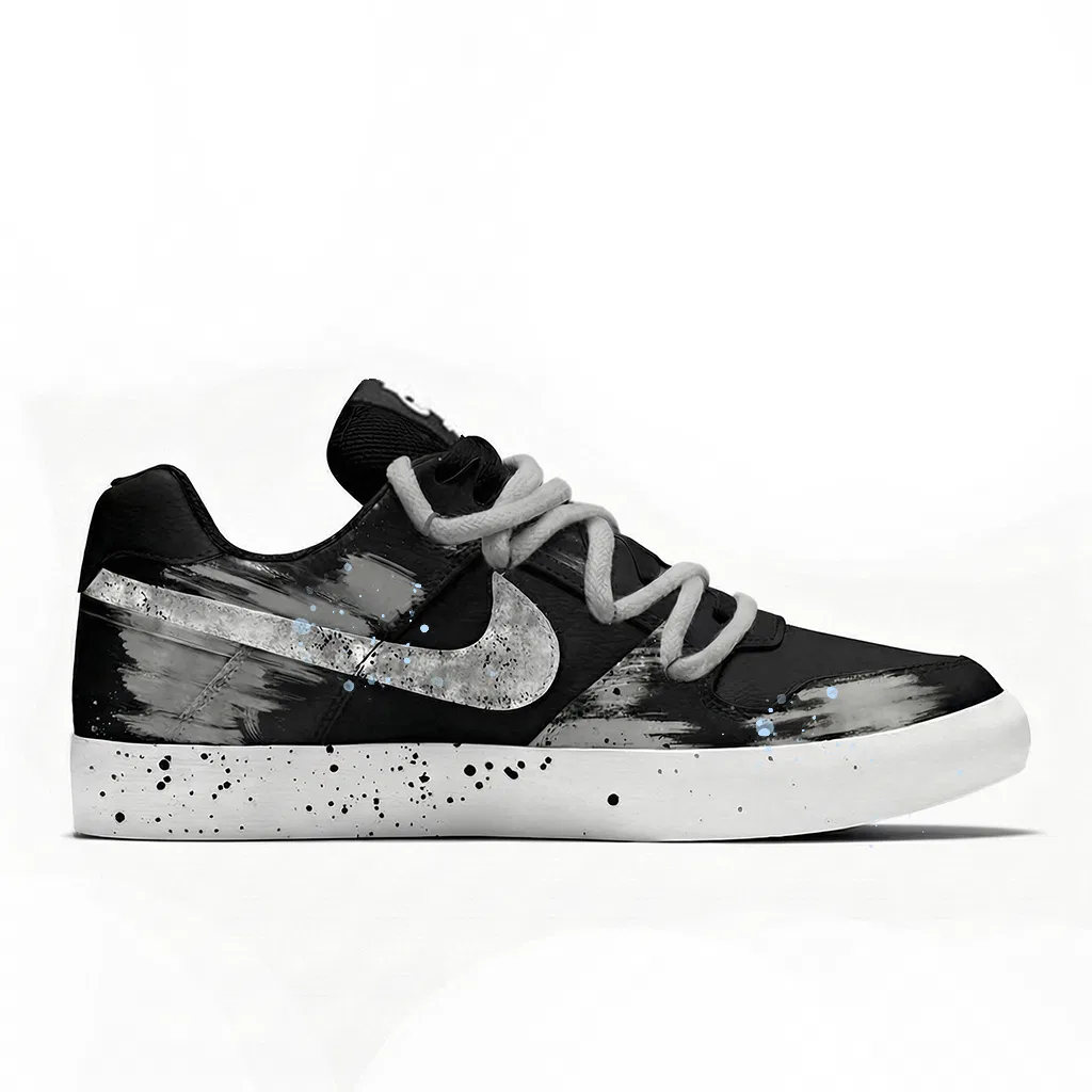 Кроссовки для скейтбординга Nike SB Delta Shadow Moon светло-серые — фото 3