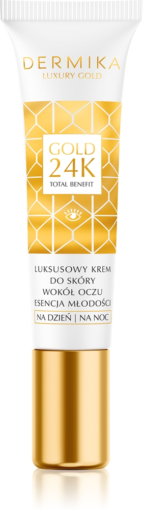 

Роскошный золотой антивозрастной крем для глаз Dermika, 15 мл