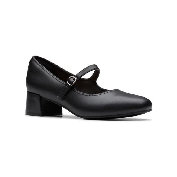 Женские туфли Iridessa Rae на блочном каблуке Clarks, цвет black leather