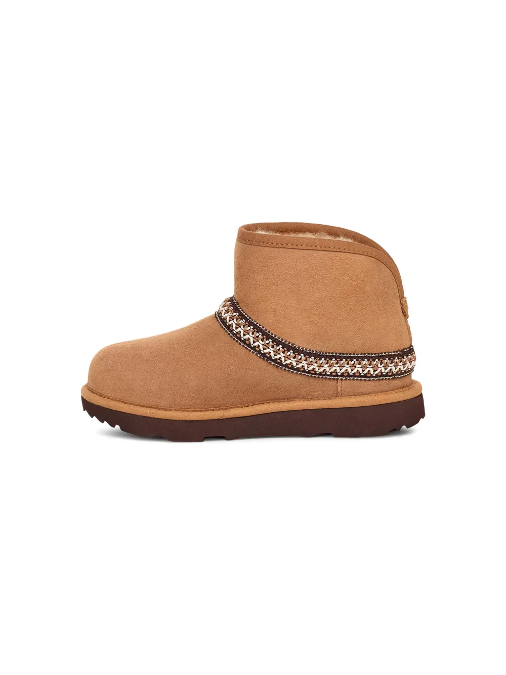 Угги Classic Mini Crescent UGG Kids, коричневый — фото 4