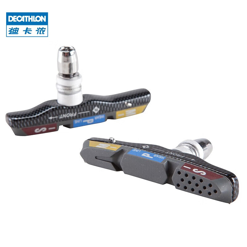 

Тормозные колодки для велосипеда Decathlon Тормозные колодки из углеродного волокна V-brake для горного дорожного велосипеда, городского пригородного автомобиля HC500-сменные тормозные колодки V-16079