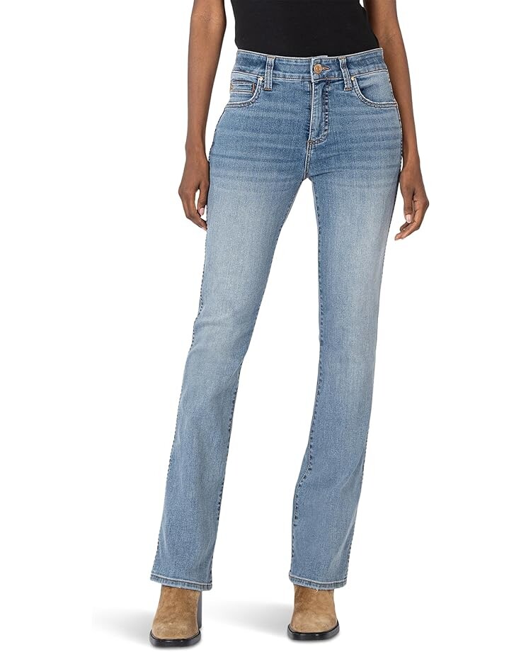 

Джинсы KUT from the Kloth Ana High-Rise Fab Ab Flare-Baby Dn All Over, цвет Harmonious