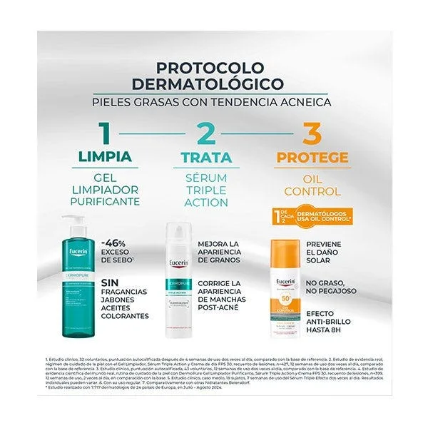 Гель для умывания Eucerin — Для лица Pack Dermopure Clinical, 20 мл — фото 3
