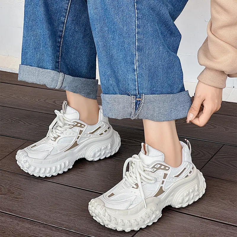 

Кроссовки NRDROFFICIAL Chunky Sneakers Women's Low-Top, серый