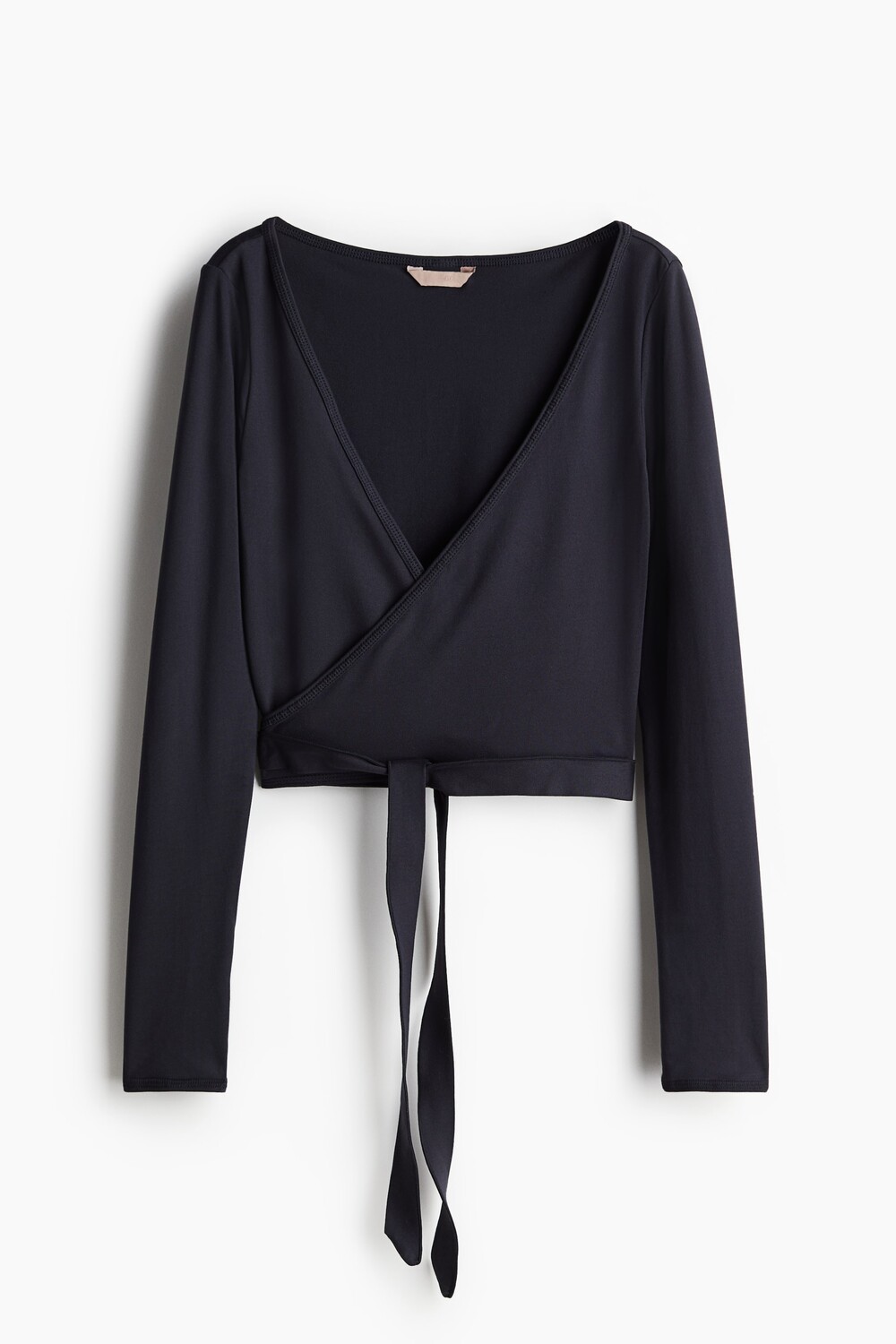

Короткая рубашка с запахом H&M, черный