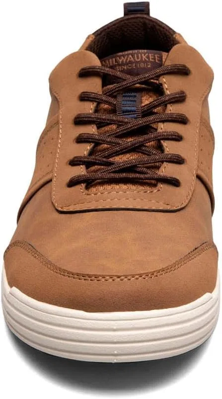 Мужские спортивные кроссовки Nunn Bush Kore City Walk Court U-bal Athletic Casual Trainers на шнуровке Oxford, Light Brown — фото 3