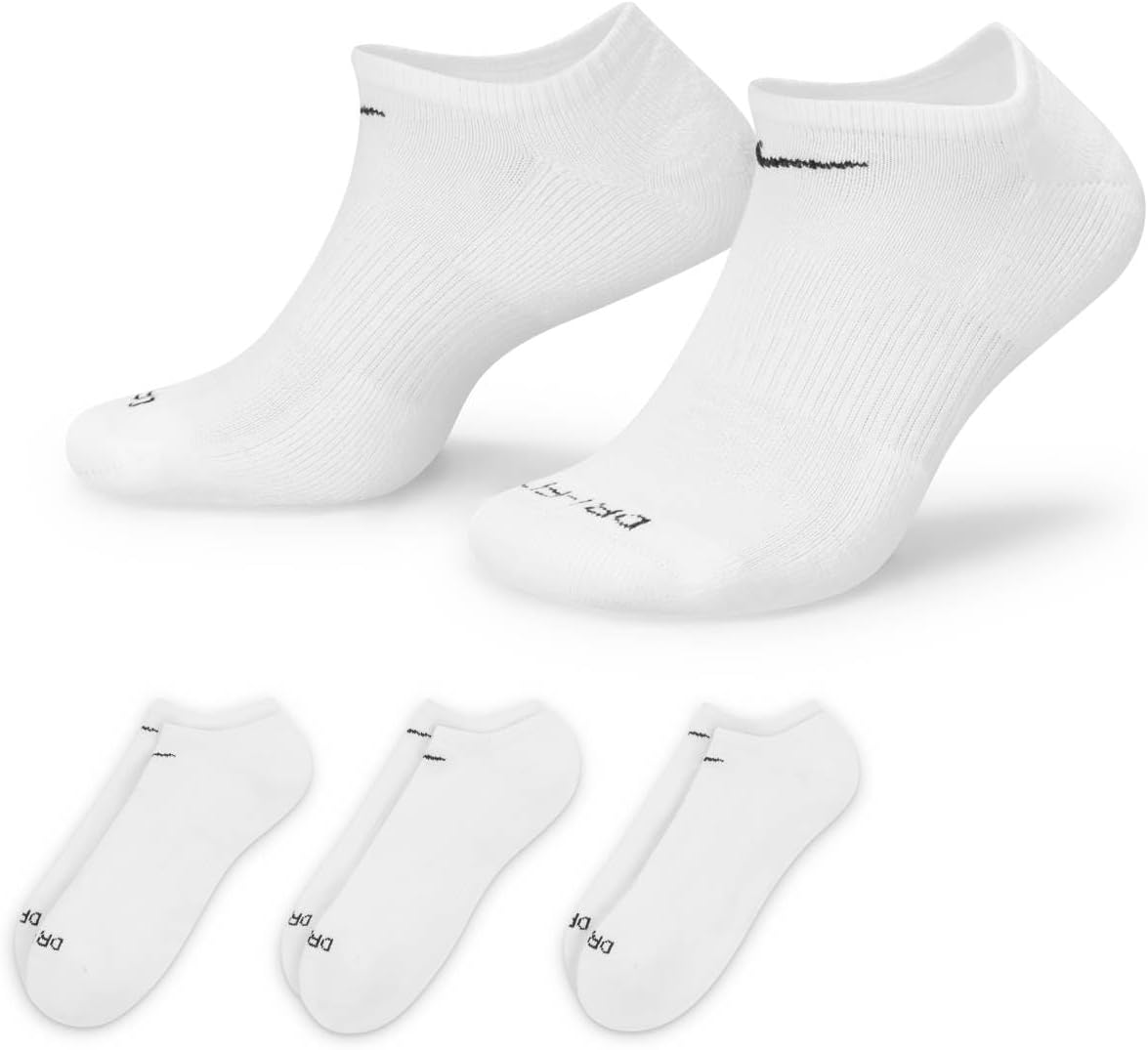 

NIKE Men's Y Nk Everyday Cush Ns 3Pr, Black/White, Talla única, White