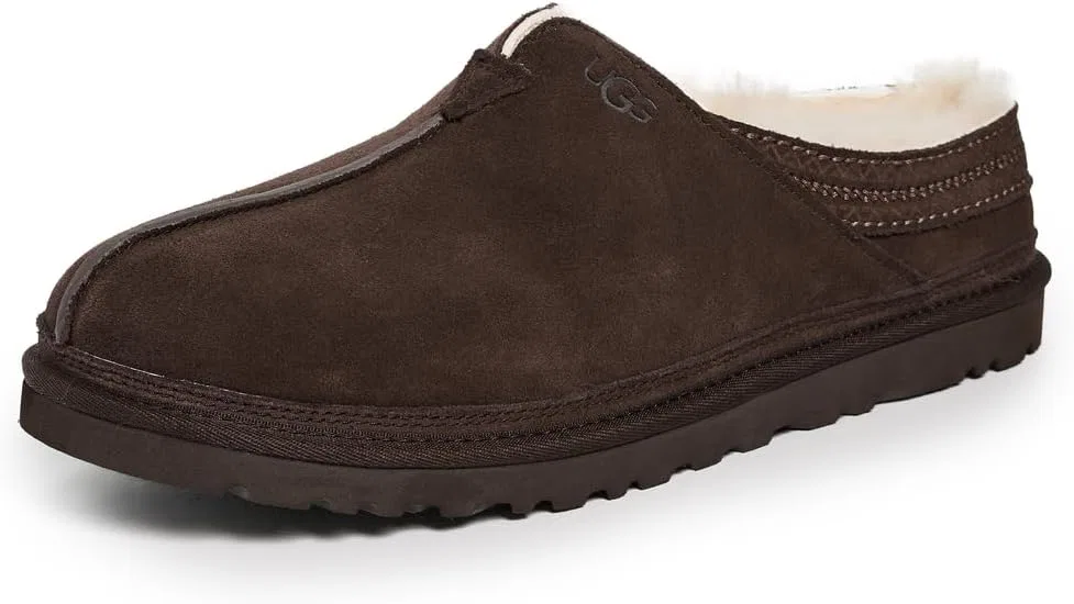 Тапочки мужские UGG, пыльный какао/натуральный