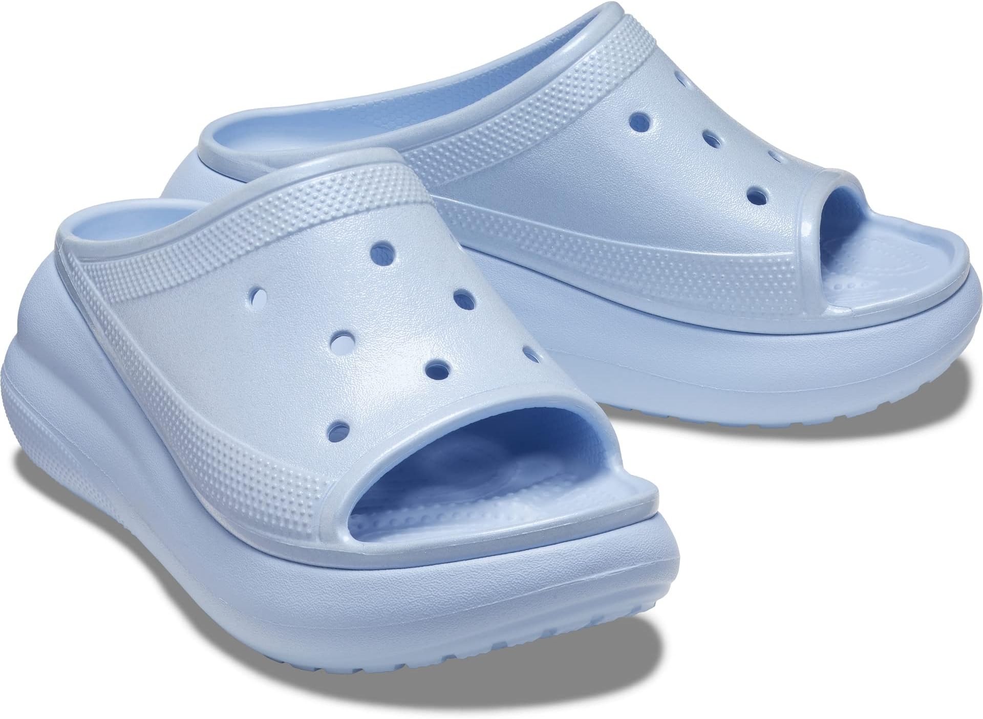 

Туфли Crocs Crush Slide, цвет Blue Calcite/Meta Pearl