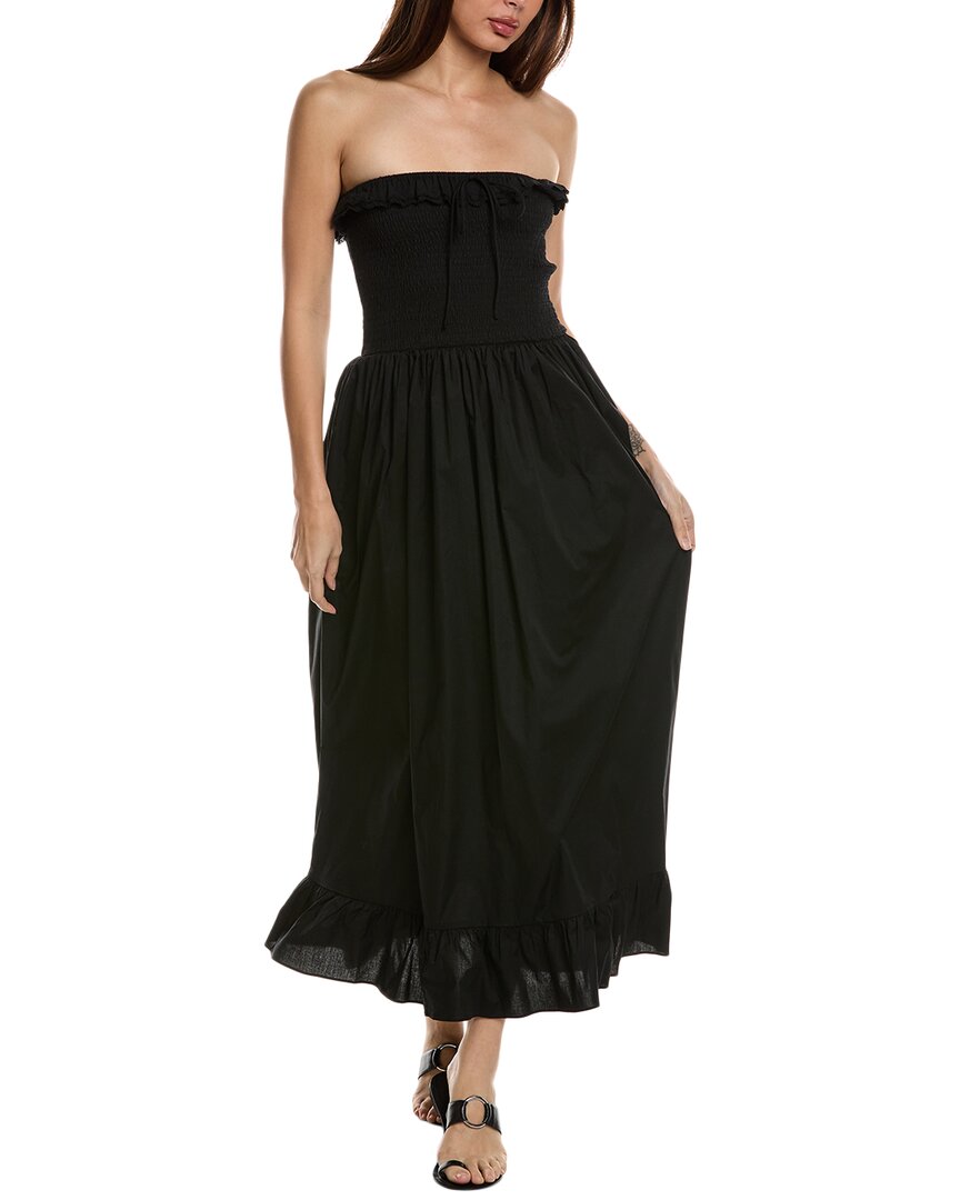 

Однотонное и полосатое платье Nikki Maxi Solid & Striped, черный