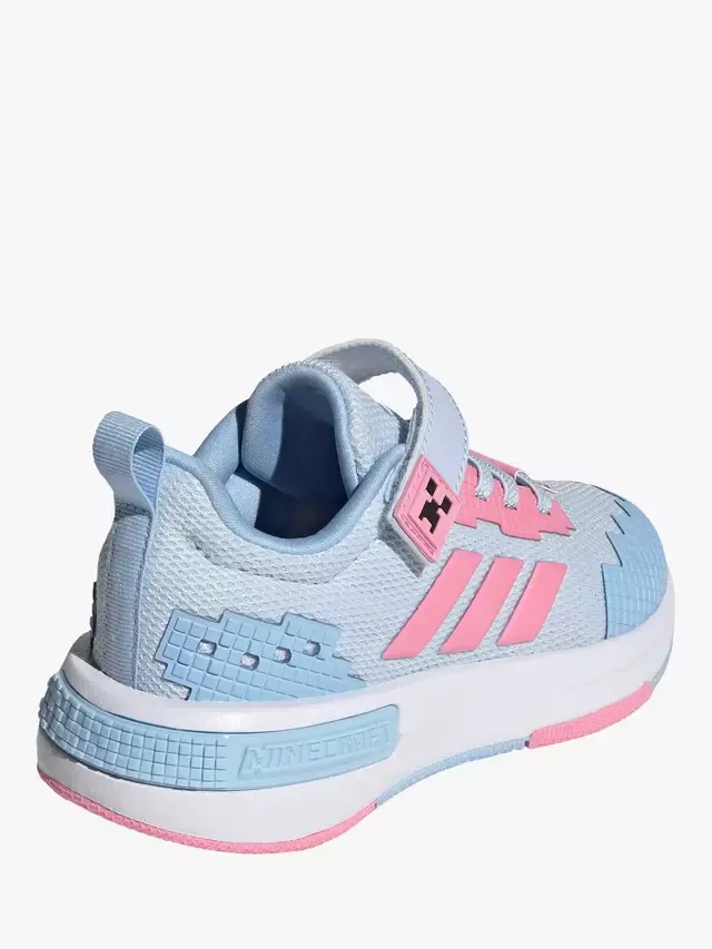 Детские профессиональные кроссовки для Minecraft, сине-розовые adidas — фото 3