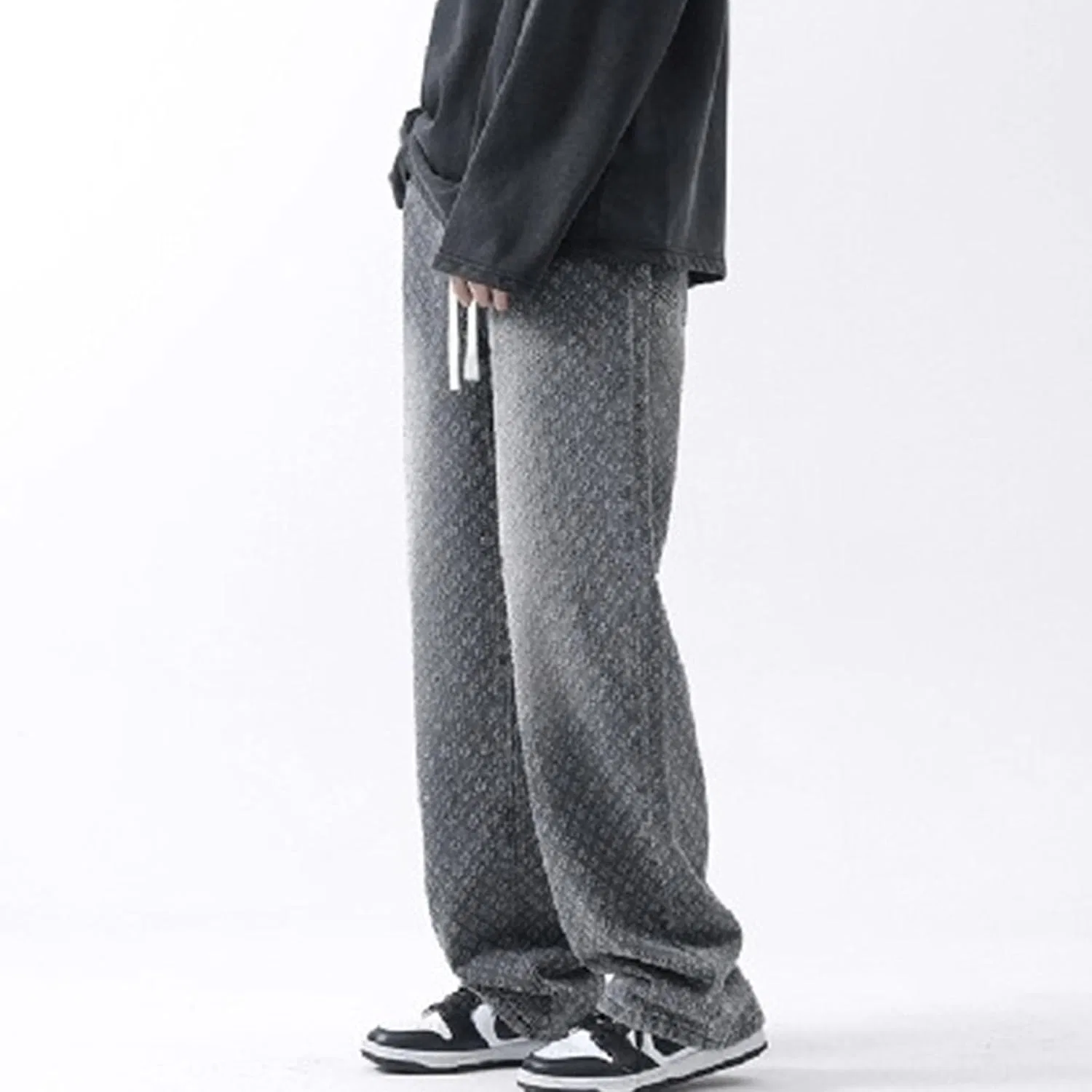 Джинсы свободные Baggy Jeans, черный — фото 4