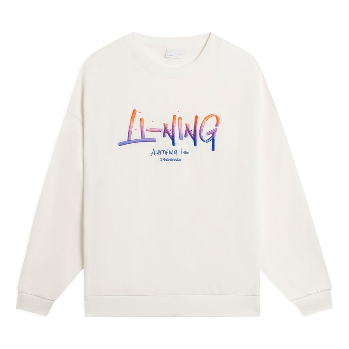 

Спортивная толстовка Li-Ning Anything Is Possible Graphic Sweatshirt 'Creamy White' AWDSF75-8, бежевый