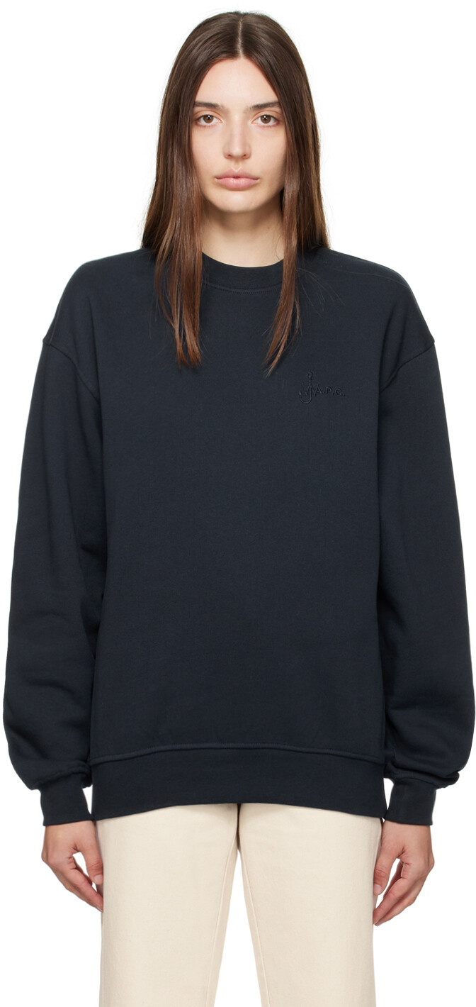 

Темно-синий свитер с круглым вырезом JW Anderson Edition желтого цвета A.P.C.