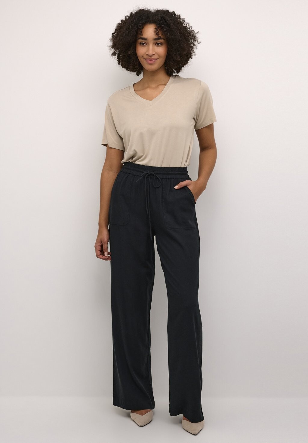 

Брюки Milia Long Wide Kaffe, черные глубокие